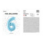 Picture of FOIL BALLOON NUMBER 6 PASTEL BLUE 34 INCH